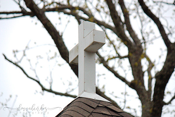 Church Tower and an Old Car
